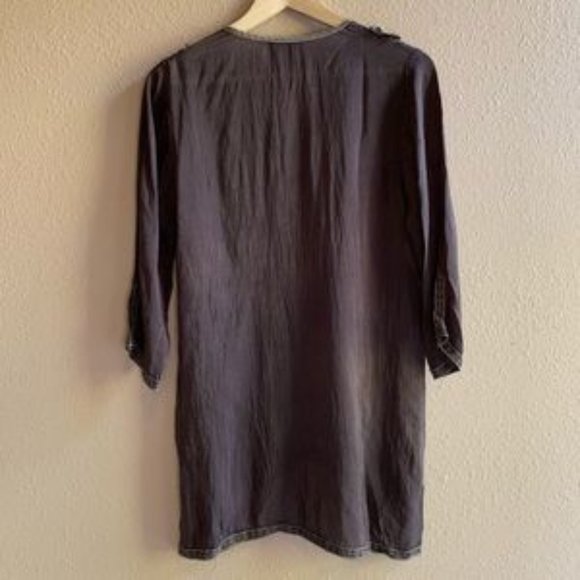 Johnny Was  Gray Lace Appliqué Tunic Small - Picture 6 of 7